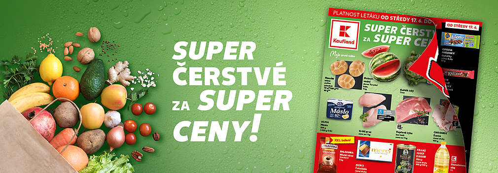 Akční leták Kauflandu platný od 17. 6. 2026 s tématem Super čerstvé za super ceny!