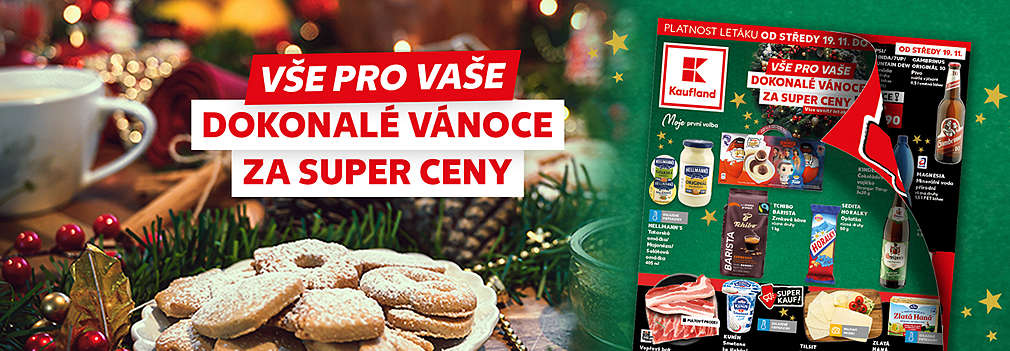 Akční leták Kaufland s tématem "Připravte se na Vánoce s akčními cenami"