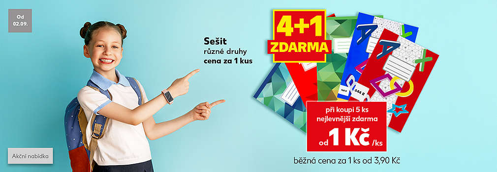 sešity 4+1 zdarma