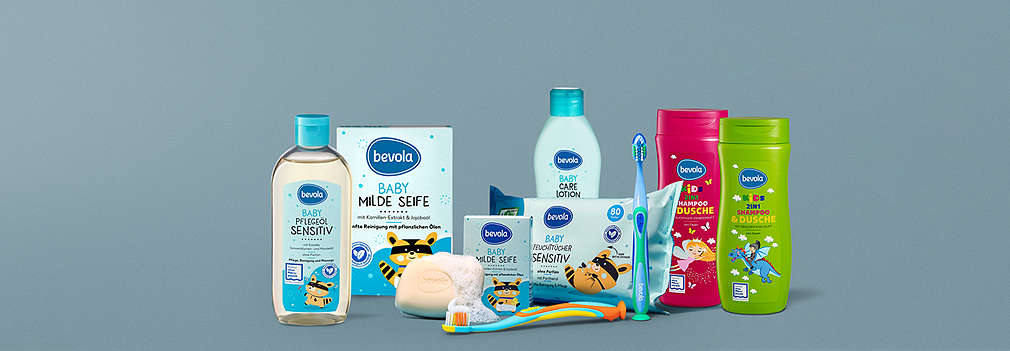 Řada produktů bevola® Baby a bevola® Kids