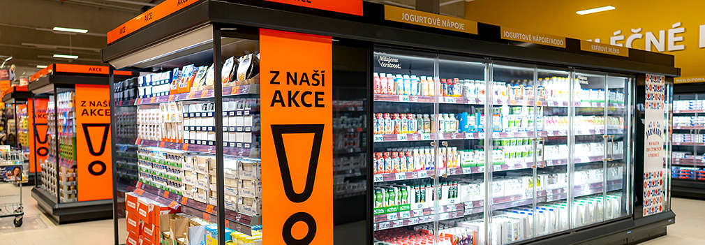 jogurty, mléka, mléčné produkty, prodejna