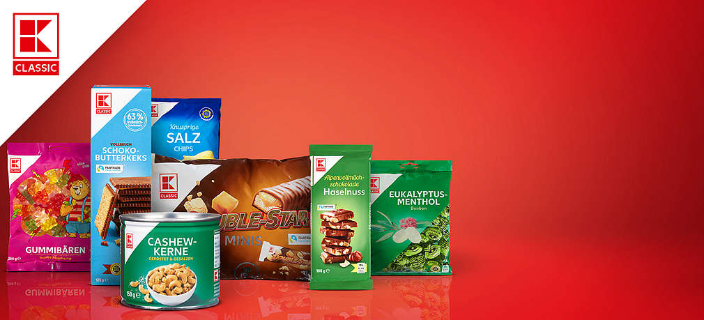 Verschiedene Snacks von K-CLASSIC