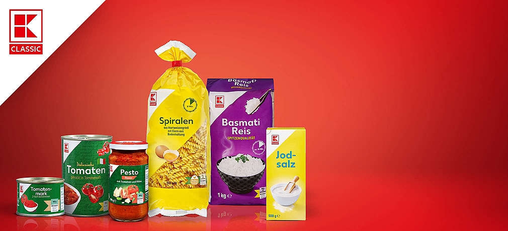 Razno. K-Classic proizvodi na kuhinjskoj ploči.