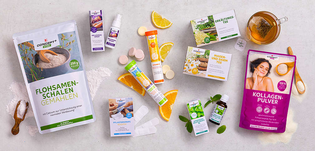 Verschiedene Produkte von K-CONCEPT+ VITAL