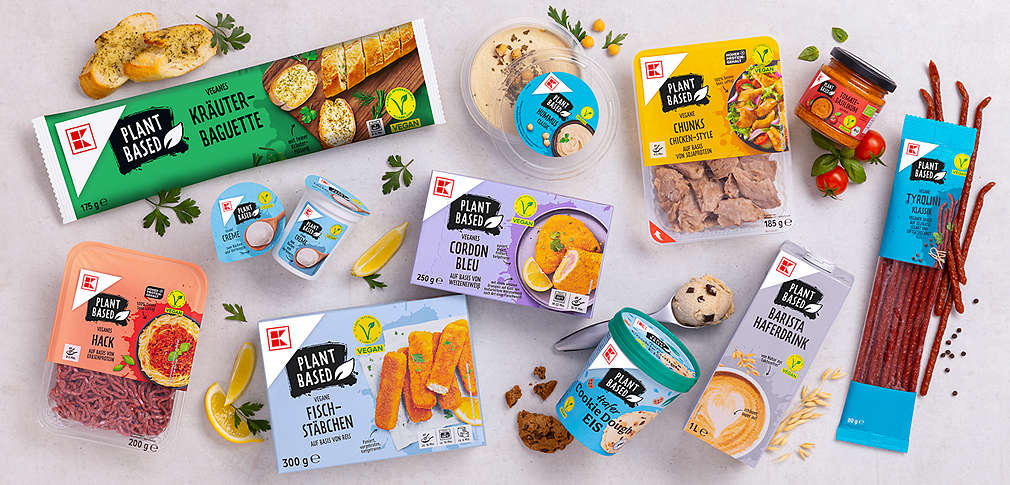 Verschiedene Produkte von K-PLANT BASED