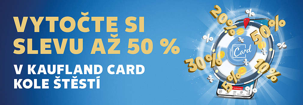 kolo štěstí, mobilní telefon, aplikace kaufland, až 50 % sleva