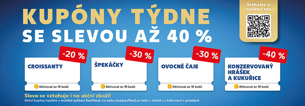 Akční kupóny za body v aplikaci Kaufland Card