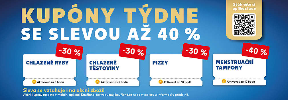 Akční kupóny za body v aplikaci Kaufland Card