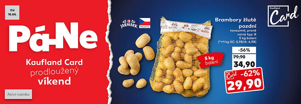 Superkauf: Jablka Red Prince I. jakost 1 kg se slevou -55 % za 19,90 Kč a K-Mistři od fochu Rodinný vepřový balík cca 5 kg balení kýta, krkovice, pečeně, plec bez kosti (cena za 1 kg) v akci pouze za 69,90 Kč