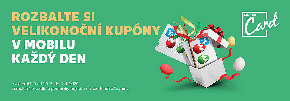 Rozbalený dárek a text - rozbalte si velikonoční kupóny v mobilu každý den