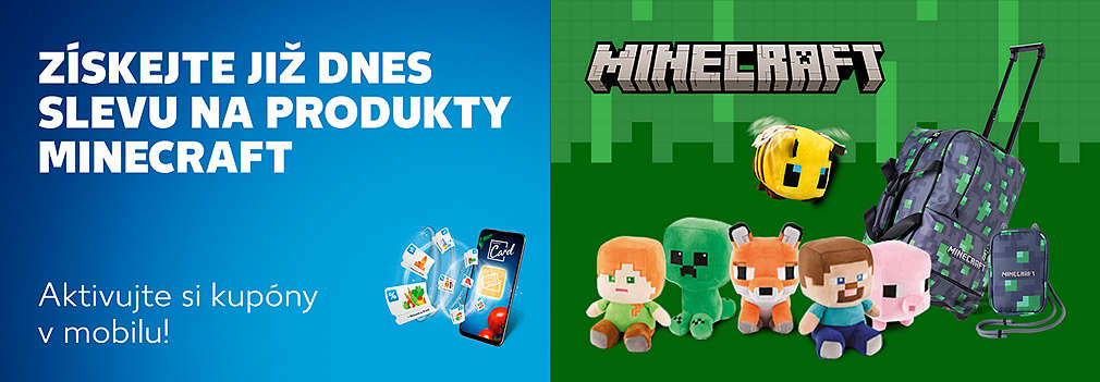 Kaufland Card kupóny se slevou na produkty Minecraft