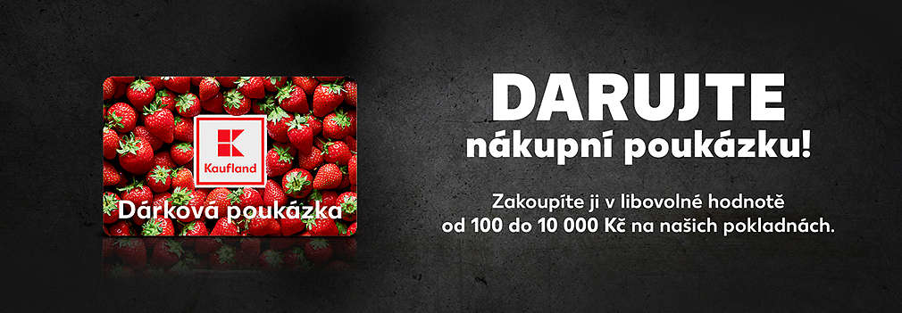 jahodová dárková poukázka na šedém podkladu