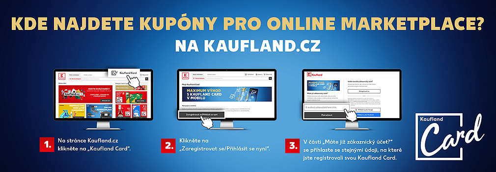 Návod na Kaufland Card kupóny pro Online marketplace na kaufland.cz.