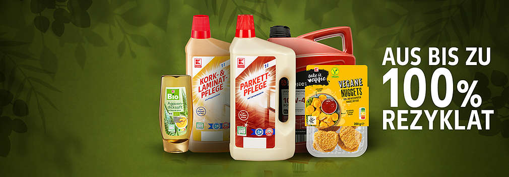 Produkte mit Verpackung aus Rezyklat