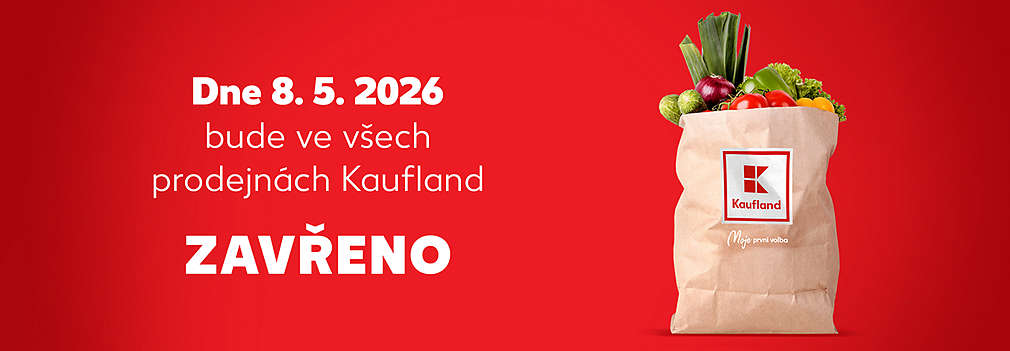 Dne 8. 5. bude ve všech našich prodejnách Kaufland otevřeno.