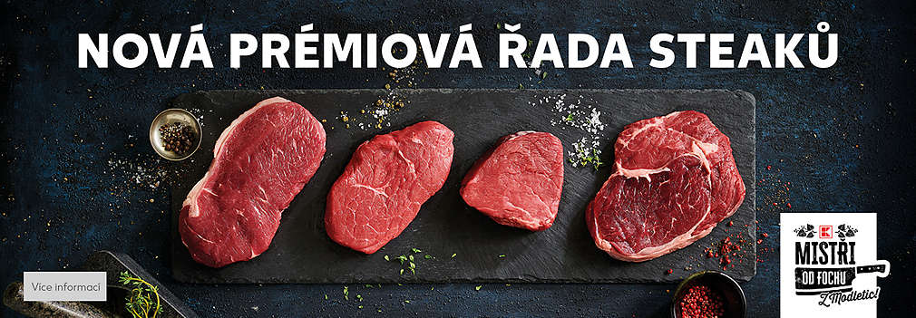 Nová prémiová řada steaků v Kauflandu - steaky různého druhu