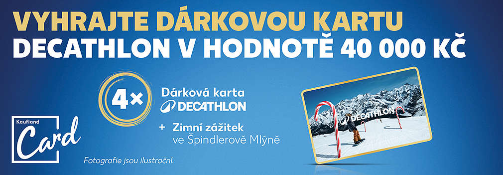 Vyhrajte dárkovou kartu Decathlon v hodnotě 40 000 Kč a zimní zážitek ve Špindlerově mlýně.