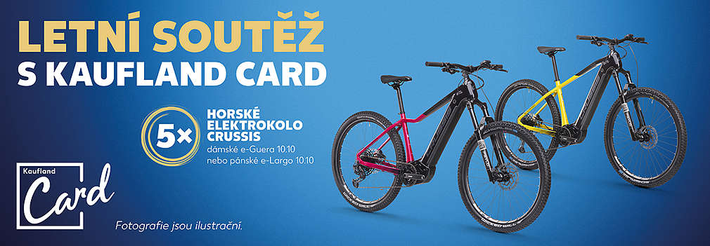 Letsní soutěž s Kaufland Card - soutěžte o elektrokolo Crussis