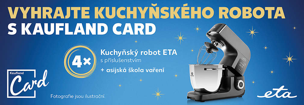 Soutěž s Kaufland Card o 4x kuchyňské roboty ETA s příslušenstvím