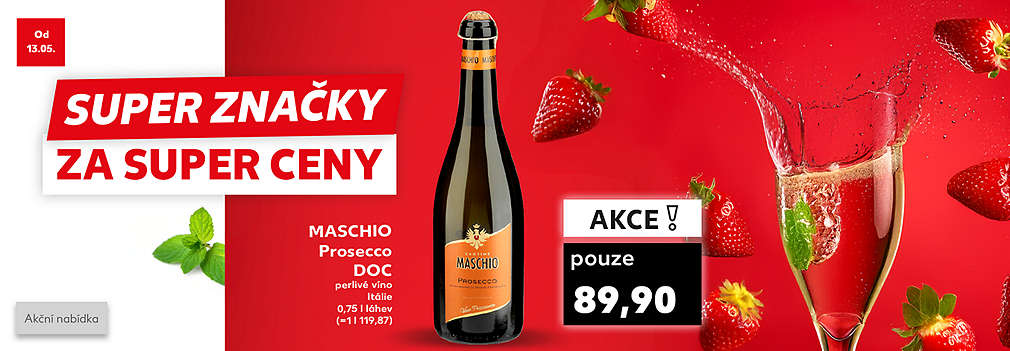 Den matek: Maschio Prosecco DOC perlivé víno Itálie 0,75 l láhev v akci pouze za 89,90 Kč