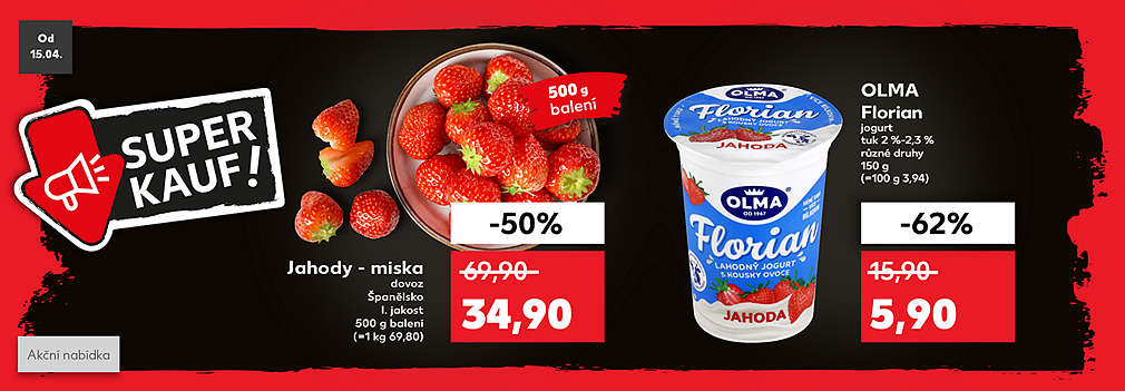 Superkauf: Jahody - miska a Olma Florian jogurt