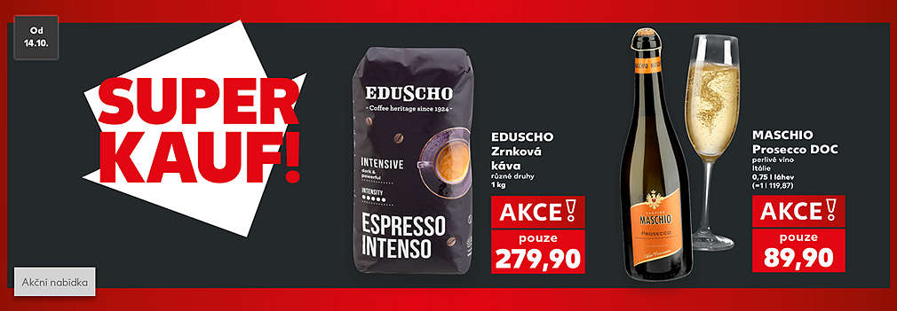 Superkauf nabídka: hrozny za 24,90 Kč a prosecco za 59,90 Kč