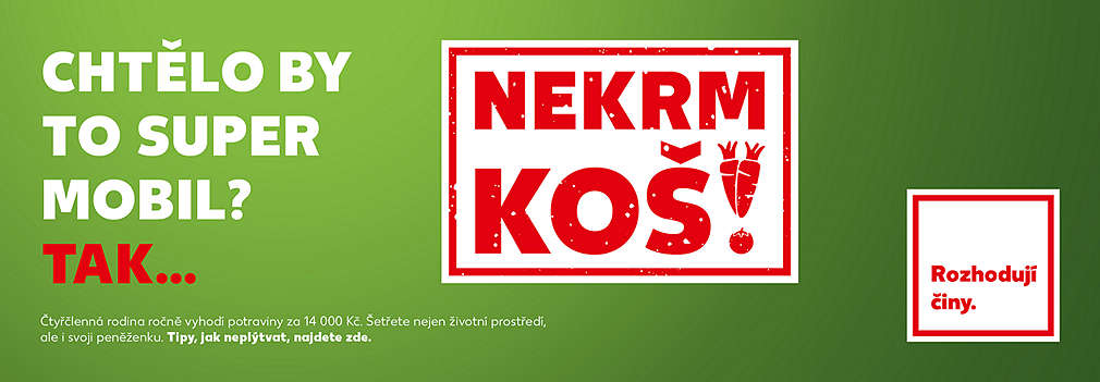 Logo Tak nekrm koš na zeleném pozadí