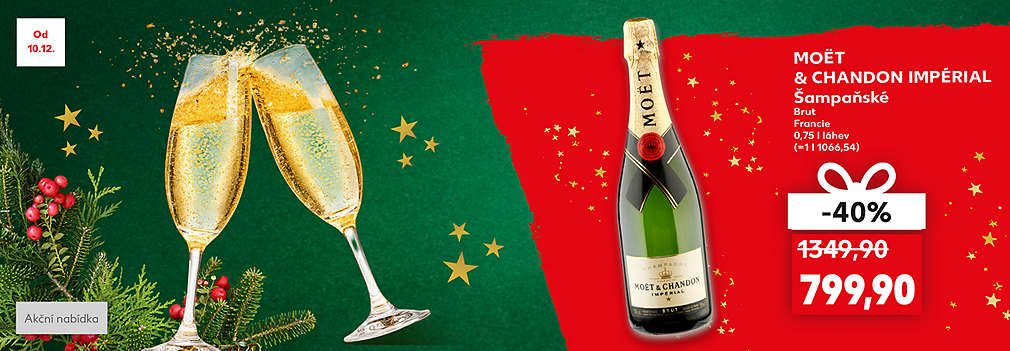 Moët&Chandon Impérial Šampaňské Brut Francie 0,75 l láhev se slevou -40 % za 799,90 Kč