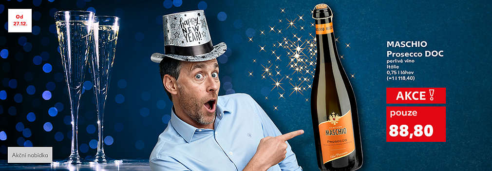 Prosecco v akci pouze za 88,80 Kč v Kauflandu od 27. 12. 2025