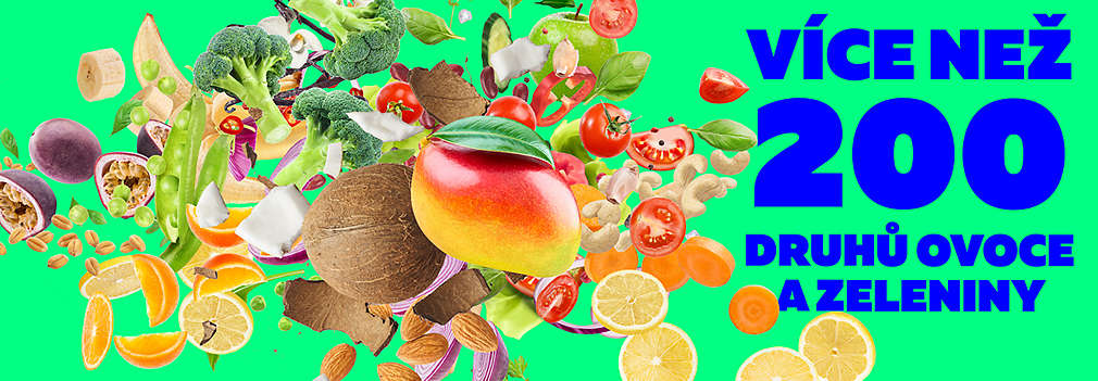 Produktová koláž různého ovoce a zeleniny