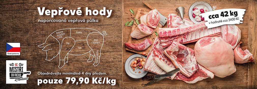 naporcovaná půlka prasete