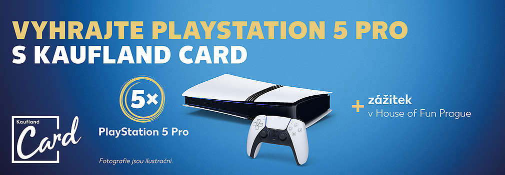 Vyhrajte PlayStation 5 Pro s Kaufland Card a k tomu zážitek v House of Fun Prague.