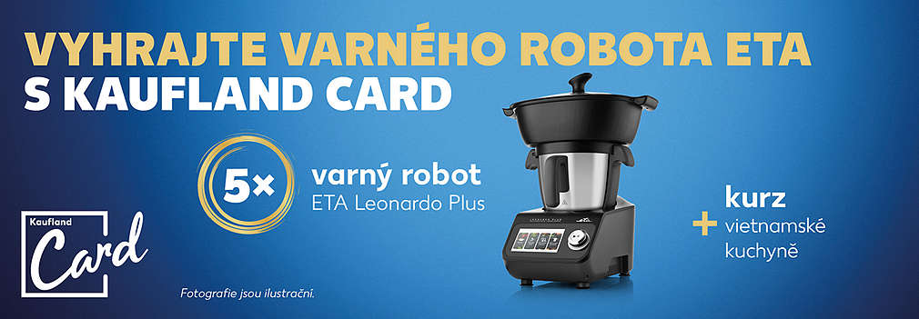 modrá obrázek s černým varným robotem ETA Leonardo Plus