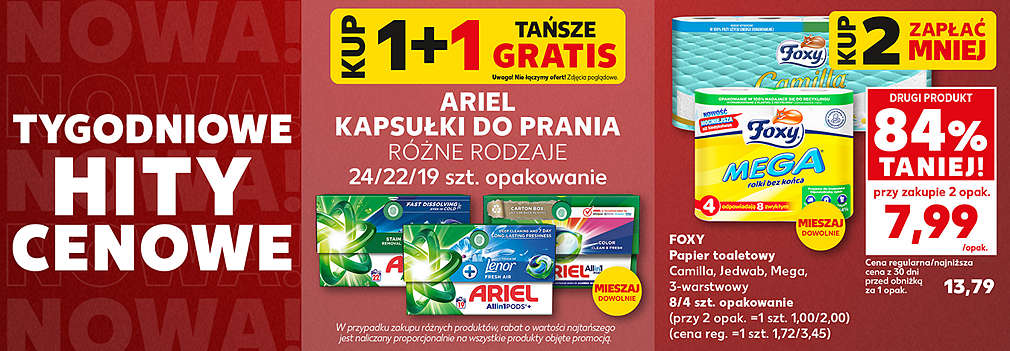 Ariel i papier toaletowy