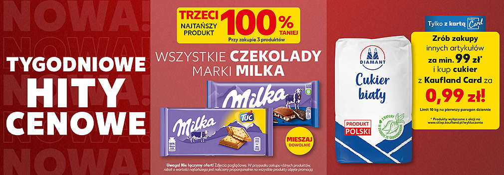 Czekolada Milka i cukier biały 