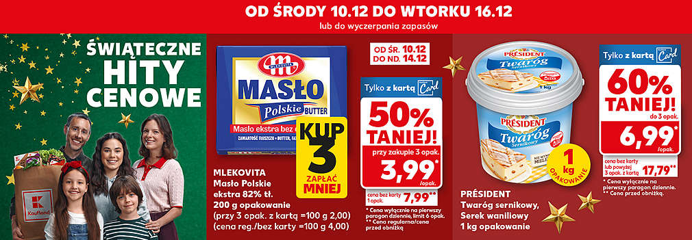 masło i twaróg president