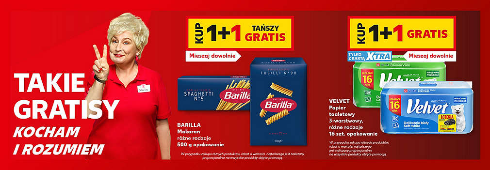 makaron Barilla, papier toaletowy