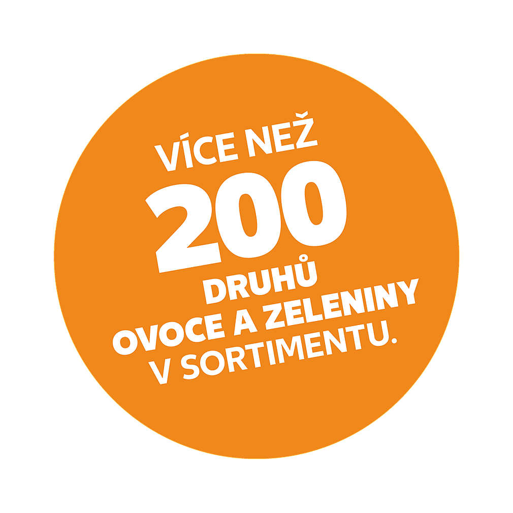 červená ikona - více než 200 druhů ovoce a zeleniny v sortimentu