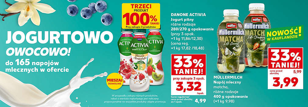 jogurt pitny i napój mleczny