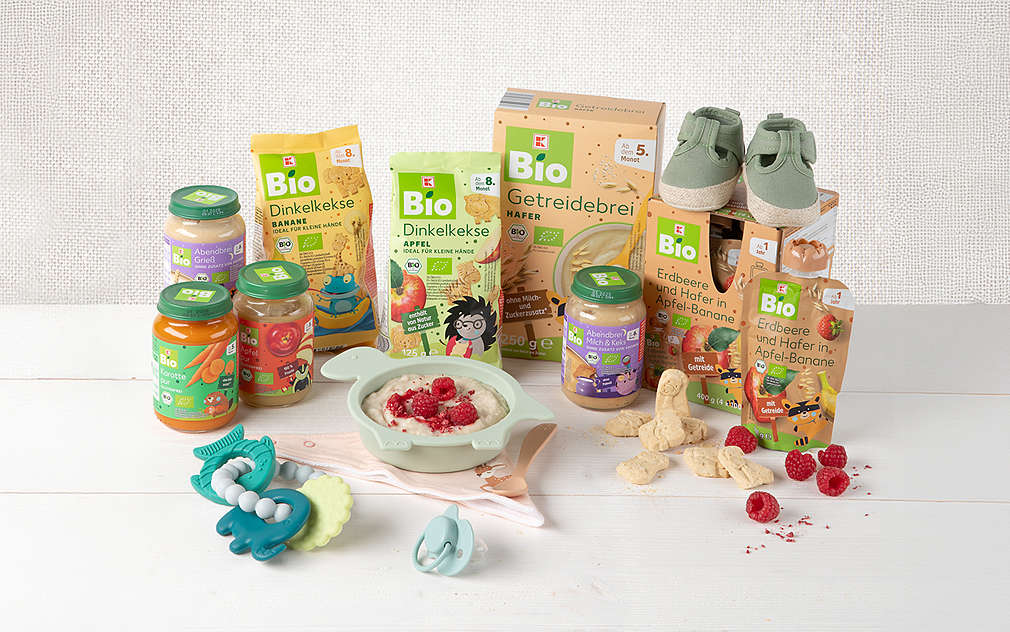 K-BIO sortiment pro děti - kaše, přesnídávky a další