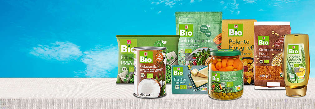 Изображение на продукти K-Bio, подходящи за приготвяне на обяд
