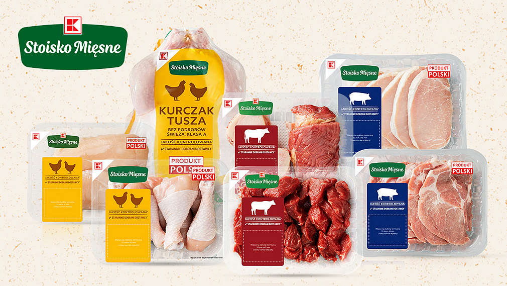 produkty mięsne marki K-Stoisko Mięsne w opakowaniach 
