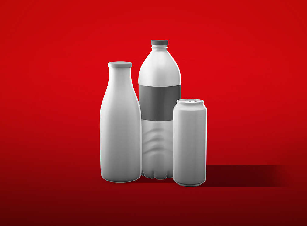 gray icon with three empty bottles