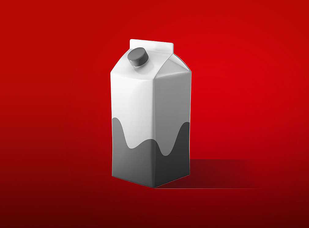 gray icon with milk carton