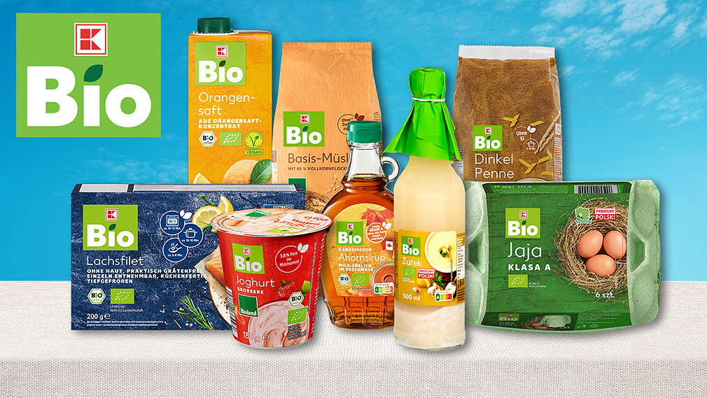 Produkty marki K-Bio ustawione obok siebie