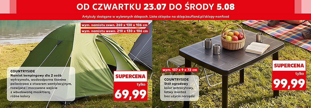 namiot i stół ogrodowy