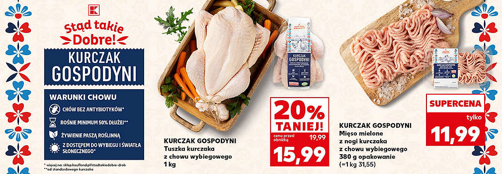 kurczak i mięso mielone