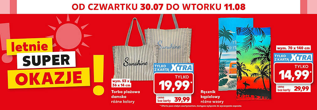 torba plażowa i ręczniki plażowe