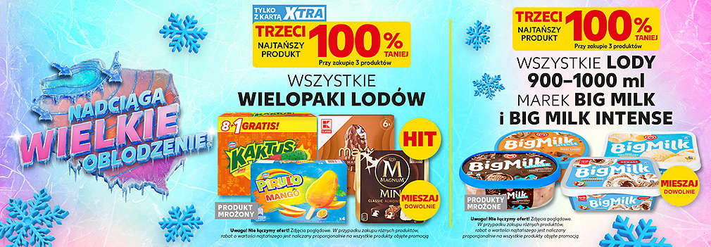 lody w różnych opakowaniach