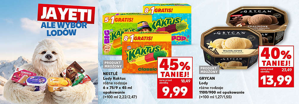 lody Kaktus i lody Grycan